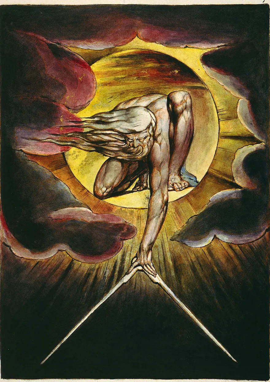 The Ancient of Days, acuarela de William Blake